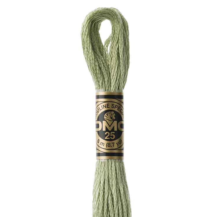 DMC Stranded Cotton Thread Colour #3053 Green Gray